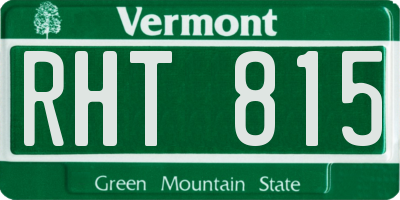 VT license plate RHT815