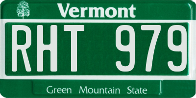 VT license plate RHT979