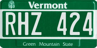 VT license plate RHZ424