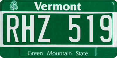 VT license plate RHZ519