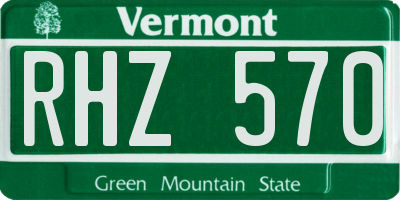 VT license plate RHZ570