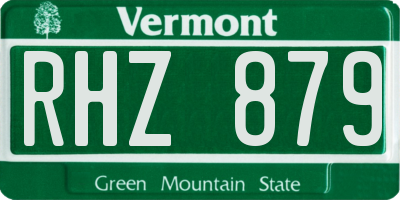 VT license plate RHZ879