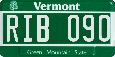 VT license plate RIB090