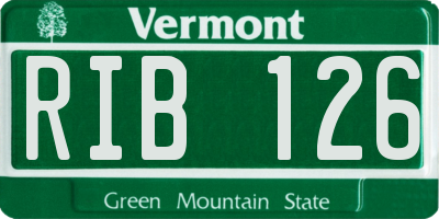 VT license plate RIB126