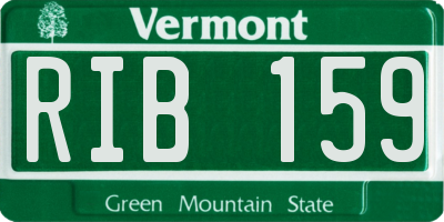 VT license plate RIB159