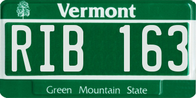VT license plate RIB163