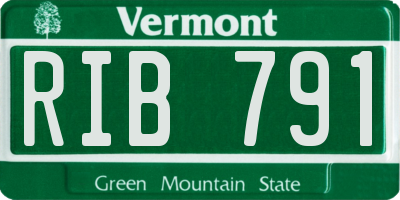 VT license plate RIB791