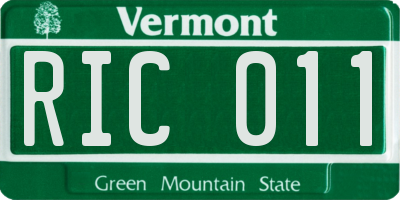 VT license plate RIC011