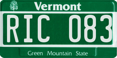VT license plate RIC083