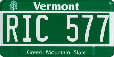 VT license plate RIC577