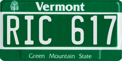 VT license plate RIC617
