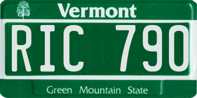 VT license plate RIC790