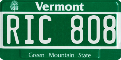VT license plate RIC808