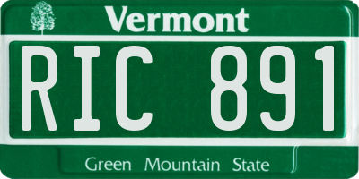 VT license plate RIC891