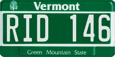 VT license plate RID146