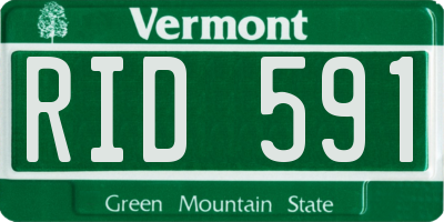 VT license plate RID591