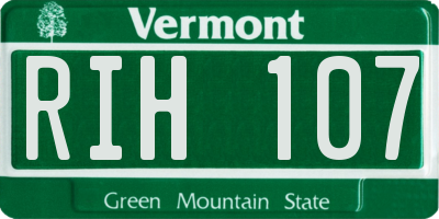 VT license plate RIH107