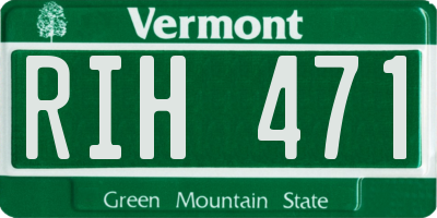 VT license plate RIH471