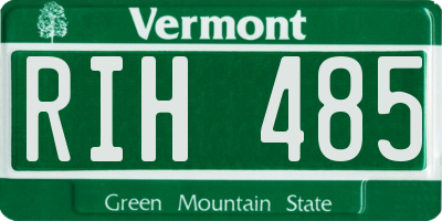 VT license plate RIH485