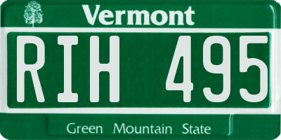 VT license plate RIH495