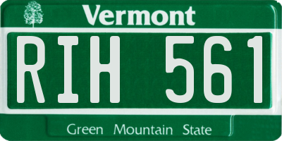 VT license plate RIH561
