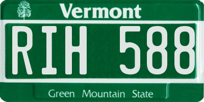 VT license plate RIH588