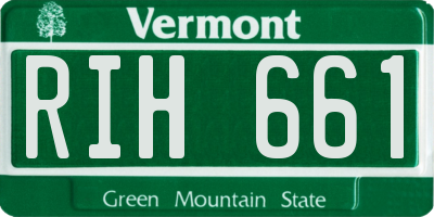 VT license plate RIH661