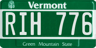 VT license plate RIH776
