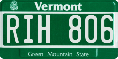 VT license plate RIH806
