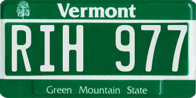 VT license plate RIH977