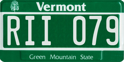 VT license plate RII079