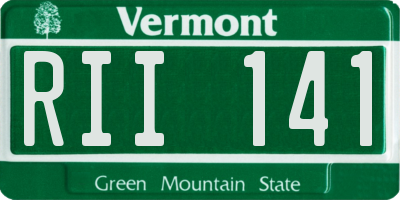 VT license plate RII141