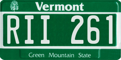 VT license plate RII261