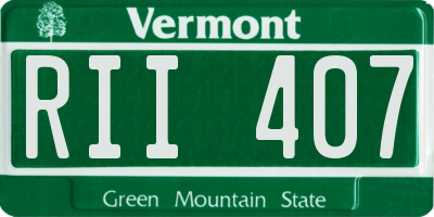 VT license plate RII407