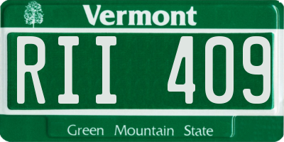VT license plate RII409