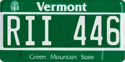 VT license plate RII446