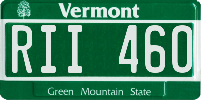 VT license plate RII460