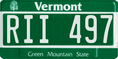 VT license plate RII497