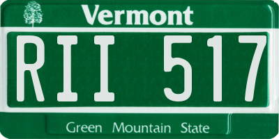 VT license plate RII517