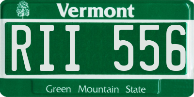 VT license plate RII556