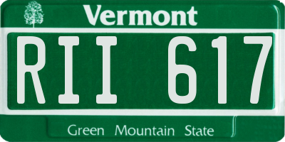 VT license plate RII617
