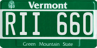 VT license plate RII660