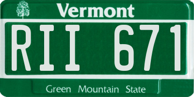 VT license plate RII671