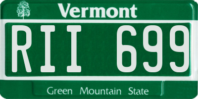 VT license plate RII699