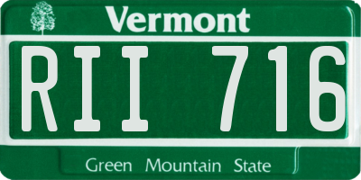 VT license plate RII716