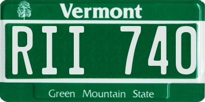 VT license plate RII740