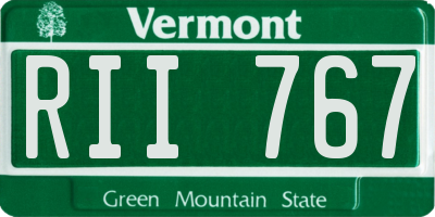 VT license plate RII767