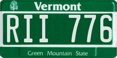 VT license plate RII776