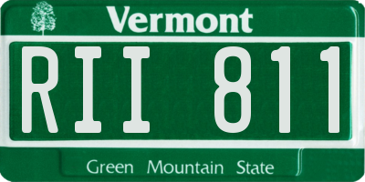 VT license plate RII811