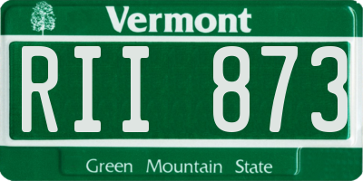 VT license plate RII873